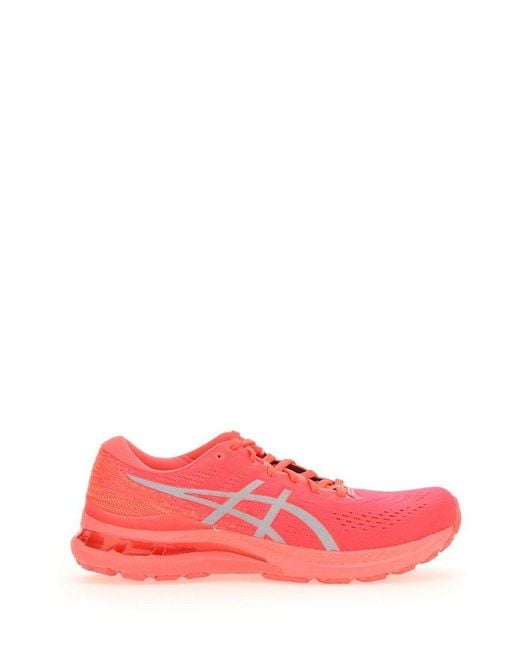 Asics Rubber Gelkayano 28 Liteshow Laceup Sneakers in Pink (Red) for