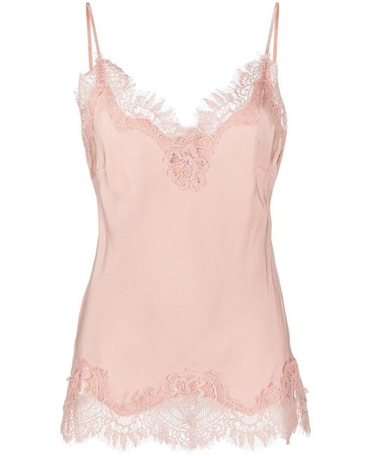 Gold Hawk Pink Lace Trimmed Cami