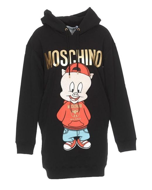 Moschino hooded sweatshirt cheap
