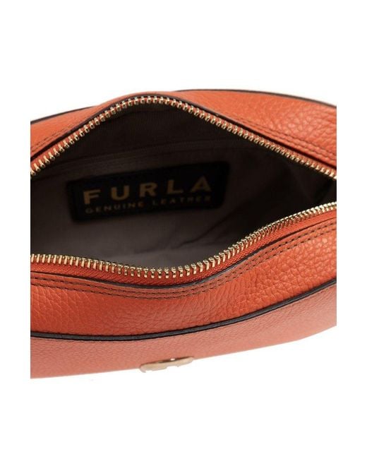 Furla Orange 'primula Mini' Shoulder Bag,