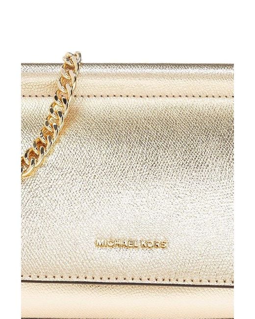MICHAEL Michael Kors Natural Carmine Medium Metallic Pochette