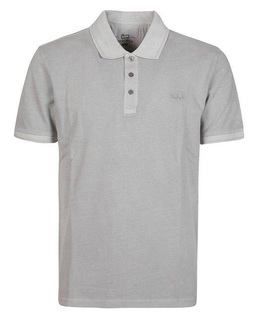 Woolrich Gray Short Sleeve Mackinack Polo Shirt for men