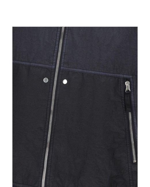 Stone Island Black Logo-Patch Zipped Jacket for men