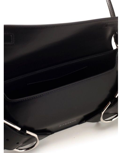 Givenchy Black Voyou Shoulder Flap Bag