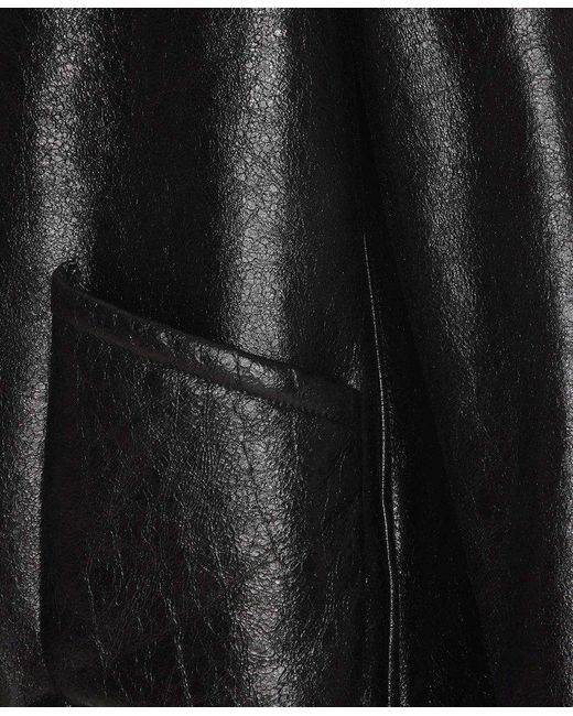 Salvatore Santoro Black Shearling-collar Button-up Jacket