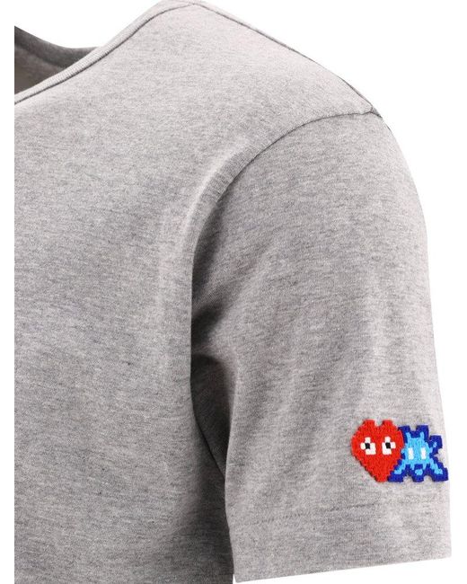COMME DES GARÇONS PLAY Gray Comme Des Garçons X Invader T Shirt for men