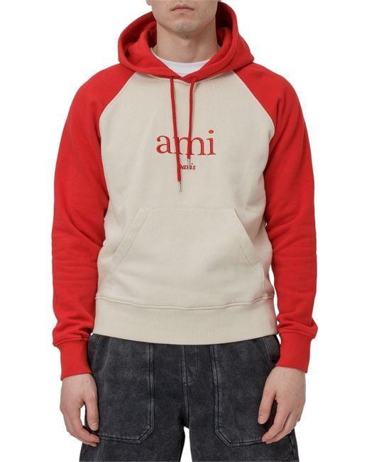 ami hoodie beige