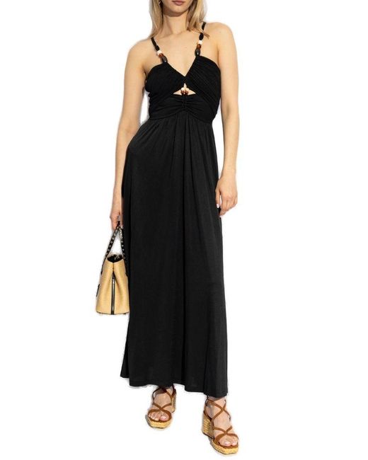 Diane von Furstenberg Black Dress With Appliqués,