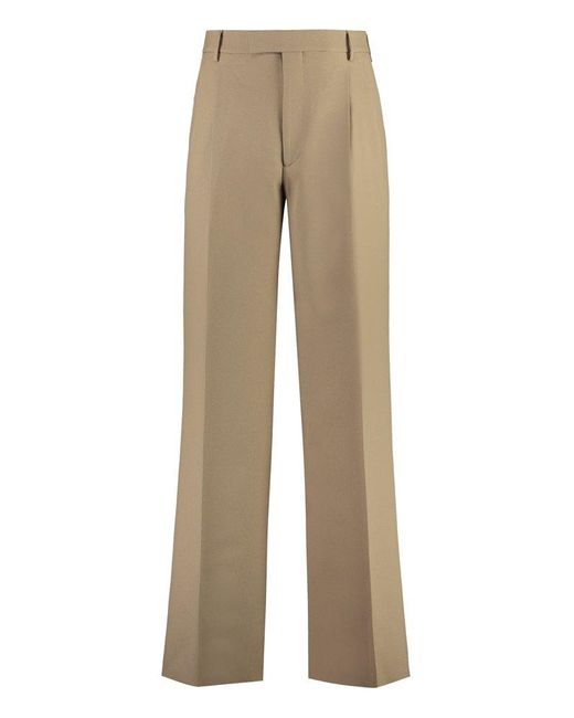 Gucci Natural Fluid Drill Trousers for men
