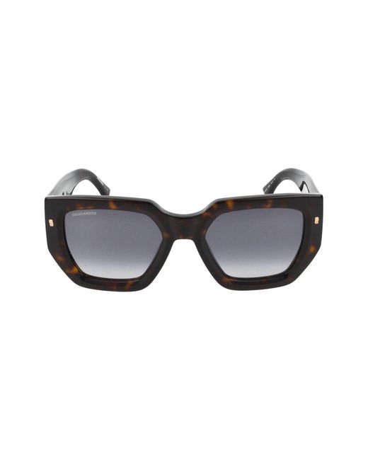 DSquared² Black Square Frame Sunglasses