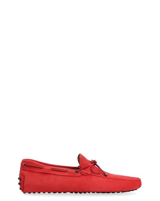 Vevli Rossi - Red Bottom Sole Suede Leather Loafers for Men Red / 41