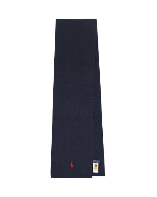 Polo Ralph Lauren Blue Logo Scarf for men