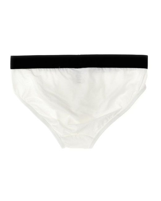 DSquared² White 2-pack Elastic Logo Briefs Underwear, Body for men