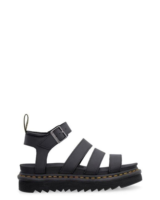 Dr. Martens Leather Blaire Strap Sandals in Black Lyst UK