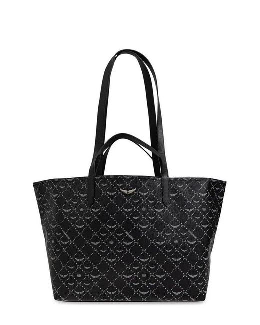 トートバッグ Zadig & Voltaire Z Xl Monogram Shopper Bag - Synthetic - Z Monogram XL Shopper Graffiti Tote Bag | Zadig&Voltaire