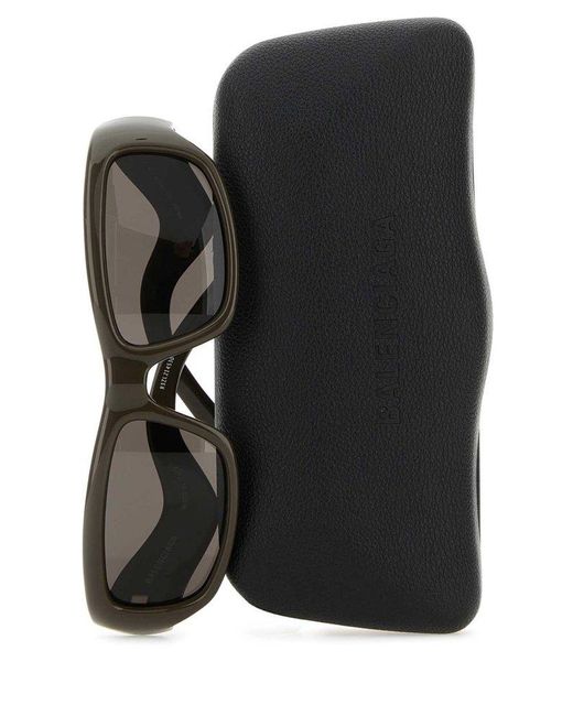 Balenciaga Gray Hamptons Rectangle Sunglasses