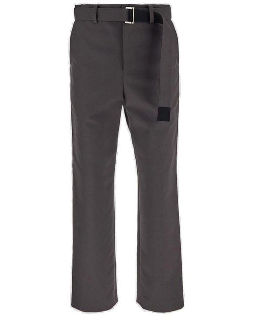 Sacai Gray X Carhartt Wip Belted Waist Trousers for men