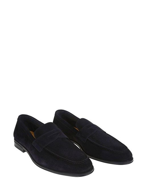 Doucal's Black Classic Slip-On Loafers for men
