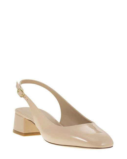 Stuart Weitzman Natural Maeve Slingback Heeled Pumps