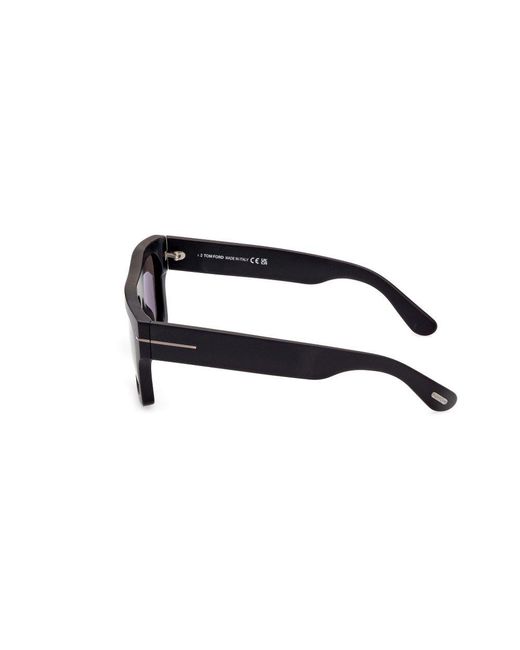Tom Ford Black Fausto Square Frame Sunglasses