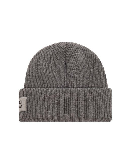 Gucci Wool Beanie, in Gray for Men Lyst