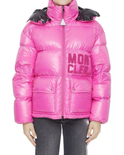 Moncler Pink Basic 'abbaye' Short Puffer Jacket