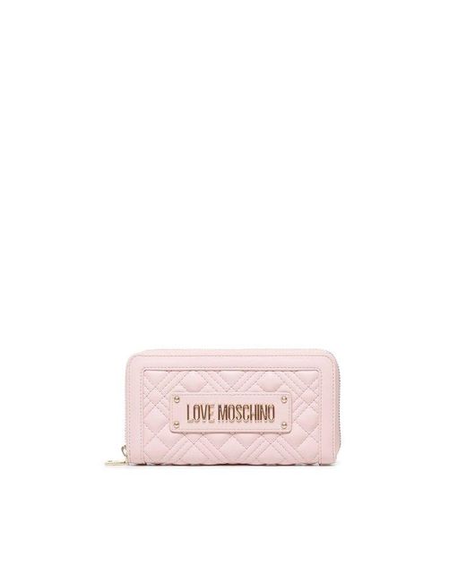 Love Moschino Pink Wallet With Logo