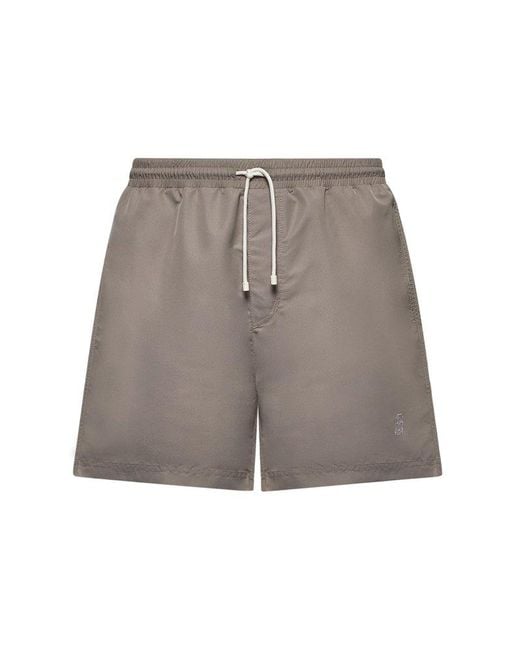 Brunello Cucinelli Gray Swim Shorts for men