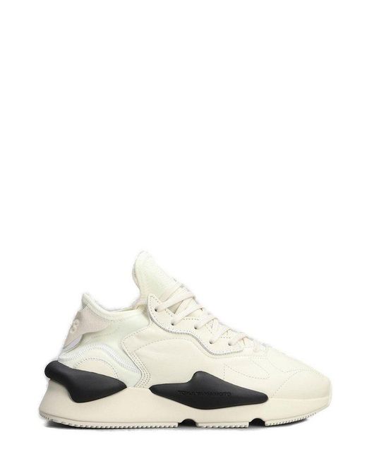 Y-3 White Kaiwa Lace-up Sneakers