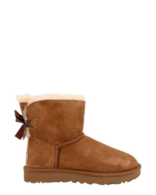 Ugg Brown Mini Bailey Bow Ii Boots