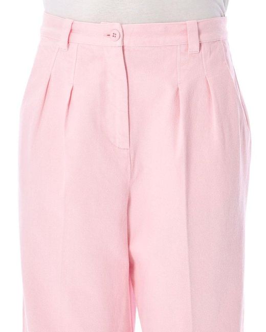 A.P.C. Pink Tresse Pleated Jeans