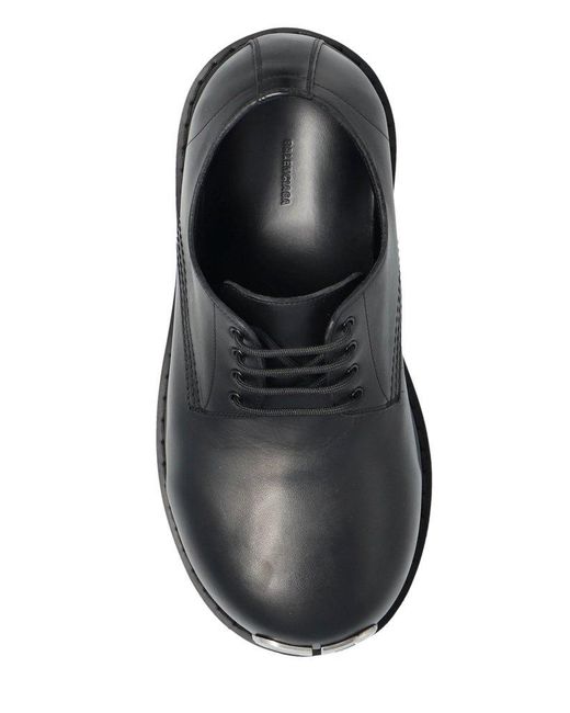 Balenciaga Stomper Lace-Up Derby Shoes in Black for Men | Lyst