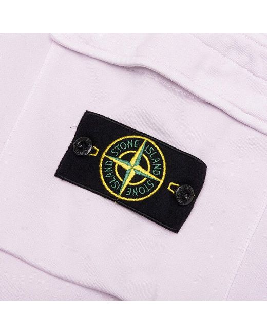 Stone Island Purple Compass Badge Drawstring Track Pants for men