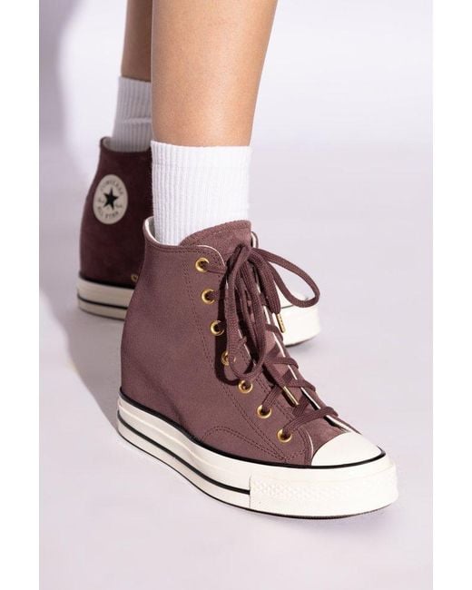 Converse Purple Classic High-Top Lace-Up Sneakers