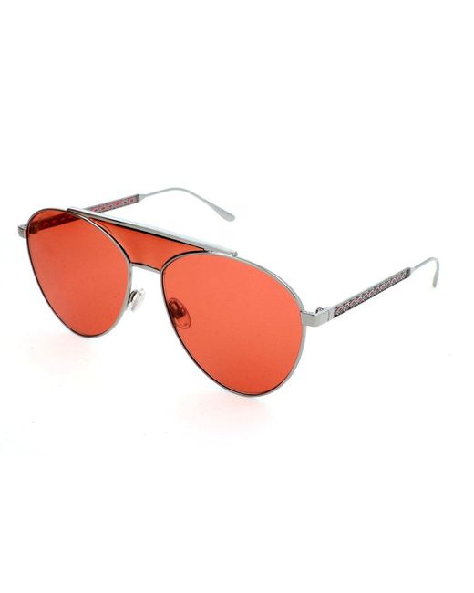 Jimmy Choo Red Aviator Framed Sunglasses