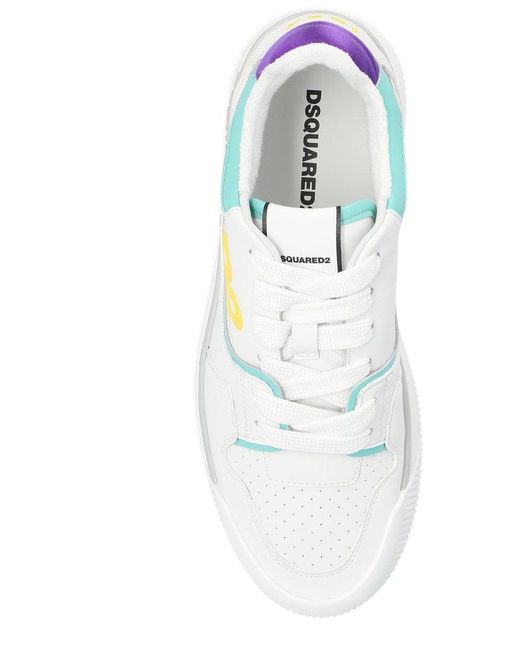 DSquared² White Logo-embossed Lace-up Sneakers