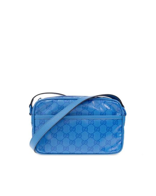 Gucci Blue Shoulder Bag With Monogram, for men