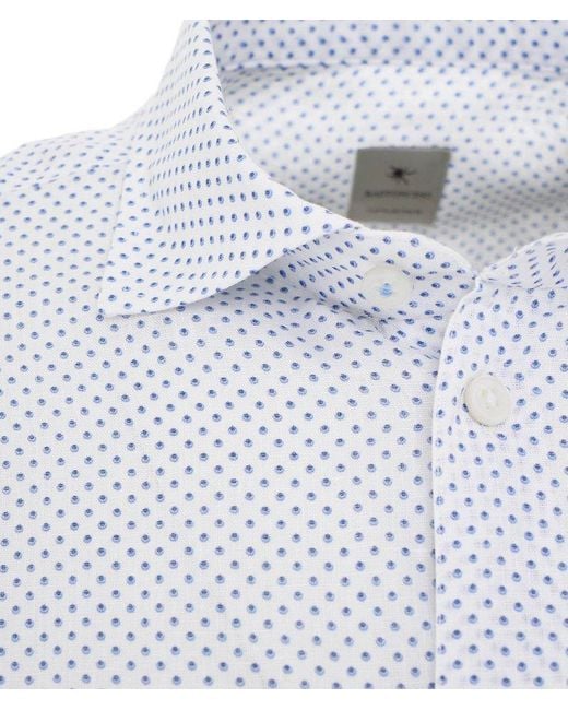 BASTONCINO White Printed Buttoned Shirt for men