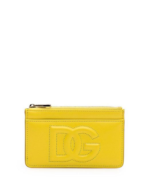 Dolce & Gabbana Yellow Dg Card Holder