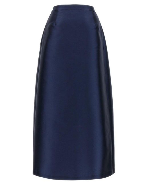 Alberta Ferretti Blue Mikado Skirts