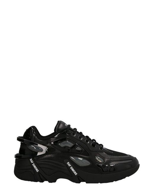 Raf Simons Black Antei Panelled Lace-up Sneakers for men