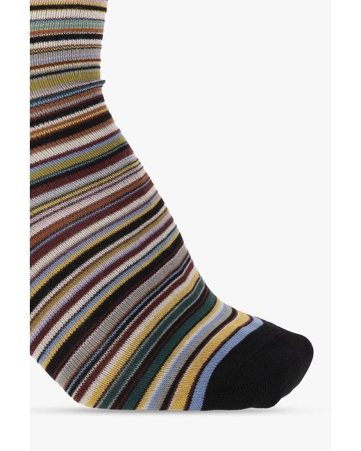 Paul Smith Blue Striped Three-pack Socks for men
