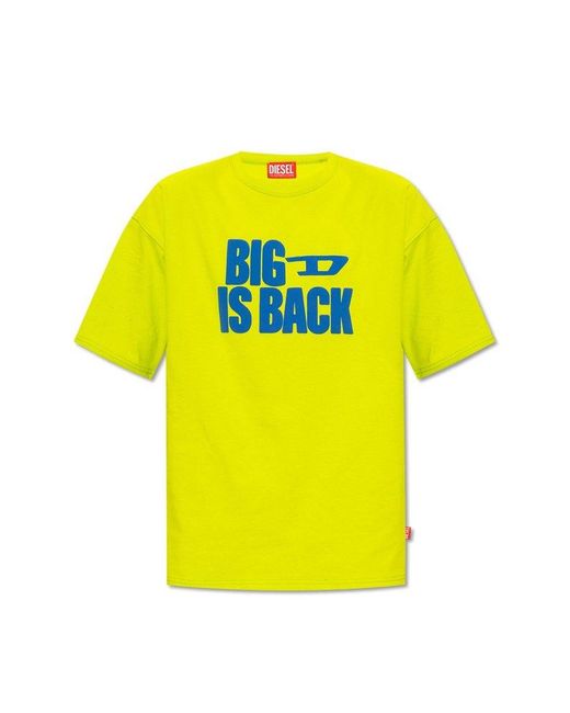 DIESEL Yellow 't-boxt-back' T-shirt, for men