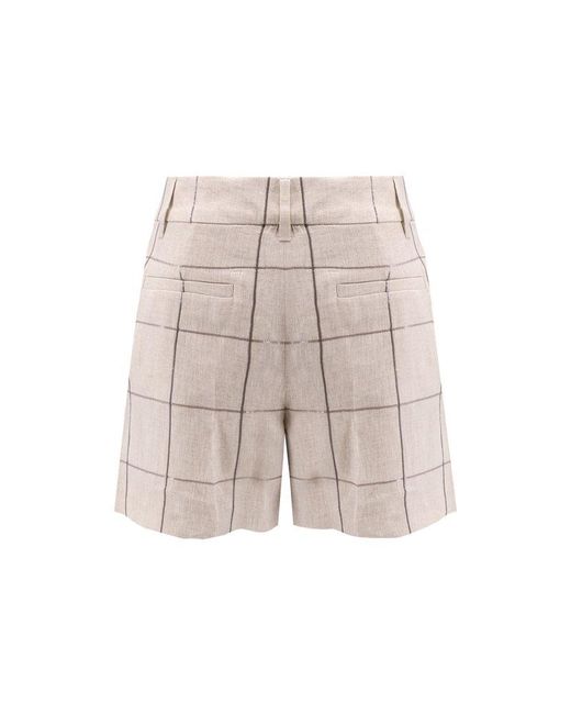 ショートパンツ BRUNELLO CUCINELLI Linen shorts with sequins embroidery Linen shorts with sequins embroidery BRUNELLO CUCINELLI