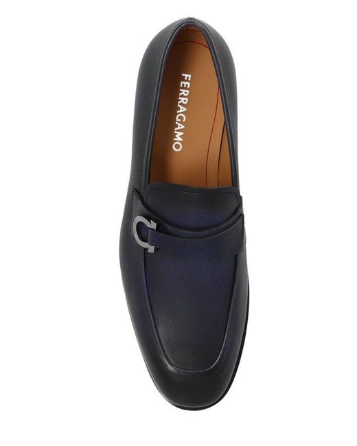 Ferragamo Black Leather Shoes 'florio', for men