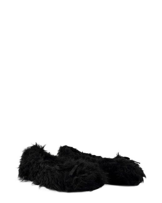 Balenciaga Black Leopold Ballerinas