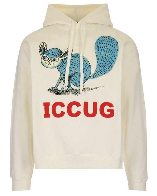 Gucci White X Freya Hartas Iccug Hoodie for men