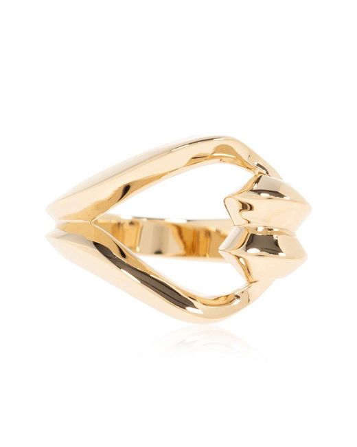 Saint Laurent Metallic Brass Ring,