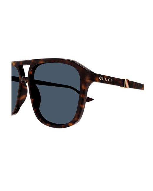 Gucci Black Gg1494S Linea Web Sunglasses for men