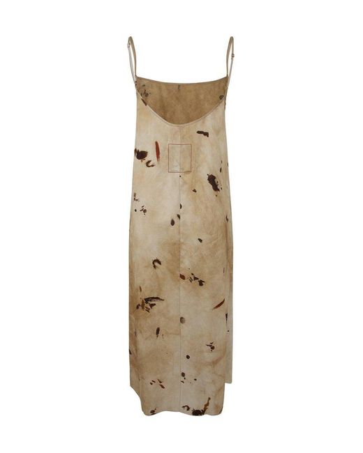 Uma Wang Natural Distressed Sleeveless Dress